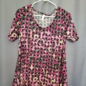 LuLaRoe Perfect Tee pink purple Small